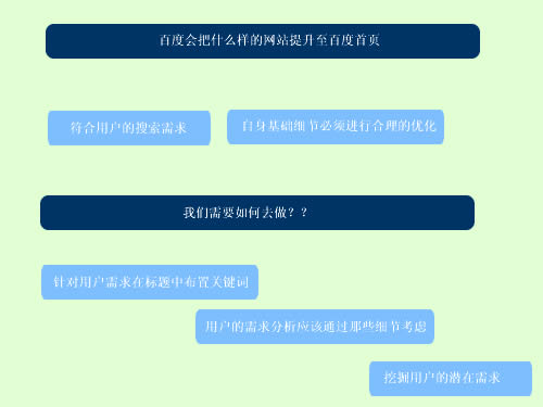 百度会把什么样的网站提升至百度首页？