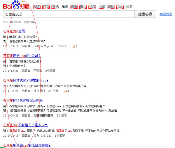 行业问答平台石家庄SEO分析