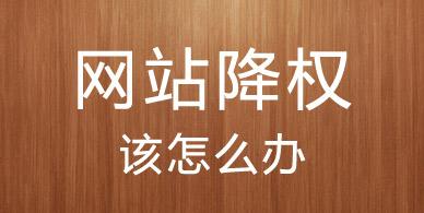 ”网站降权“如何诊断分析以及恢复排名操作