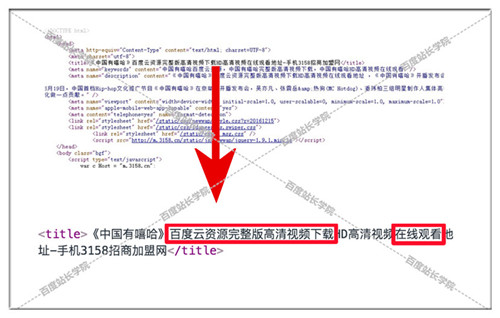 百度站长平台：《网页标题作弊详解》