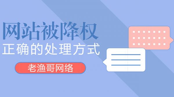 网站被降权的处理方式-老渔哥-网站运营那点事儿