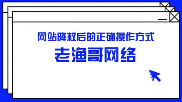 网站被降权的处理方式-老渔哥-网站运营那点事儿